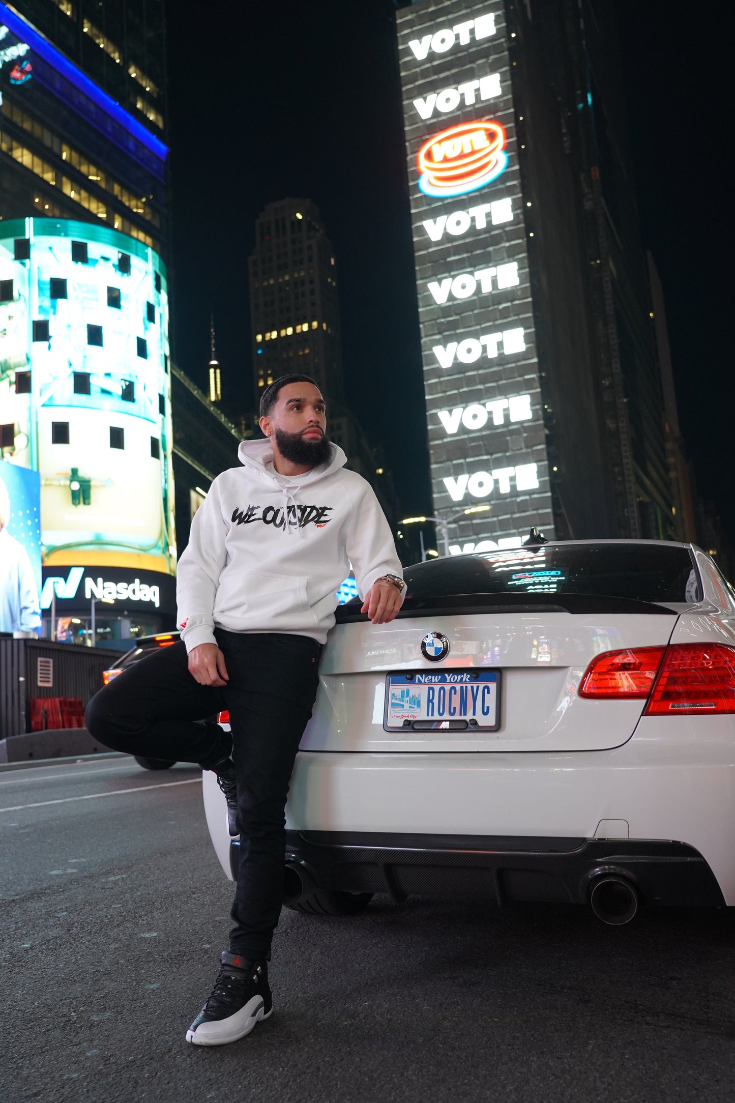 WE OUTSIDE WHITE HOODIE