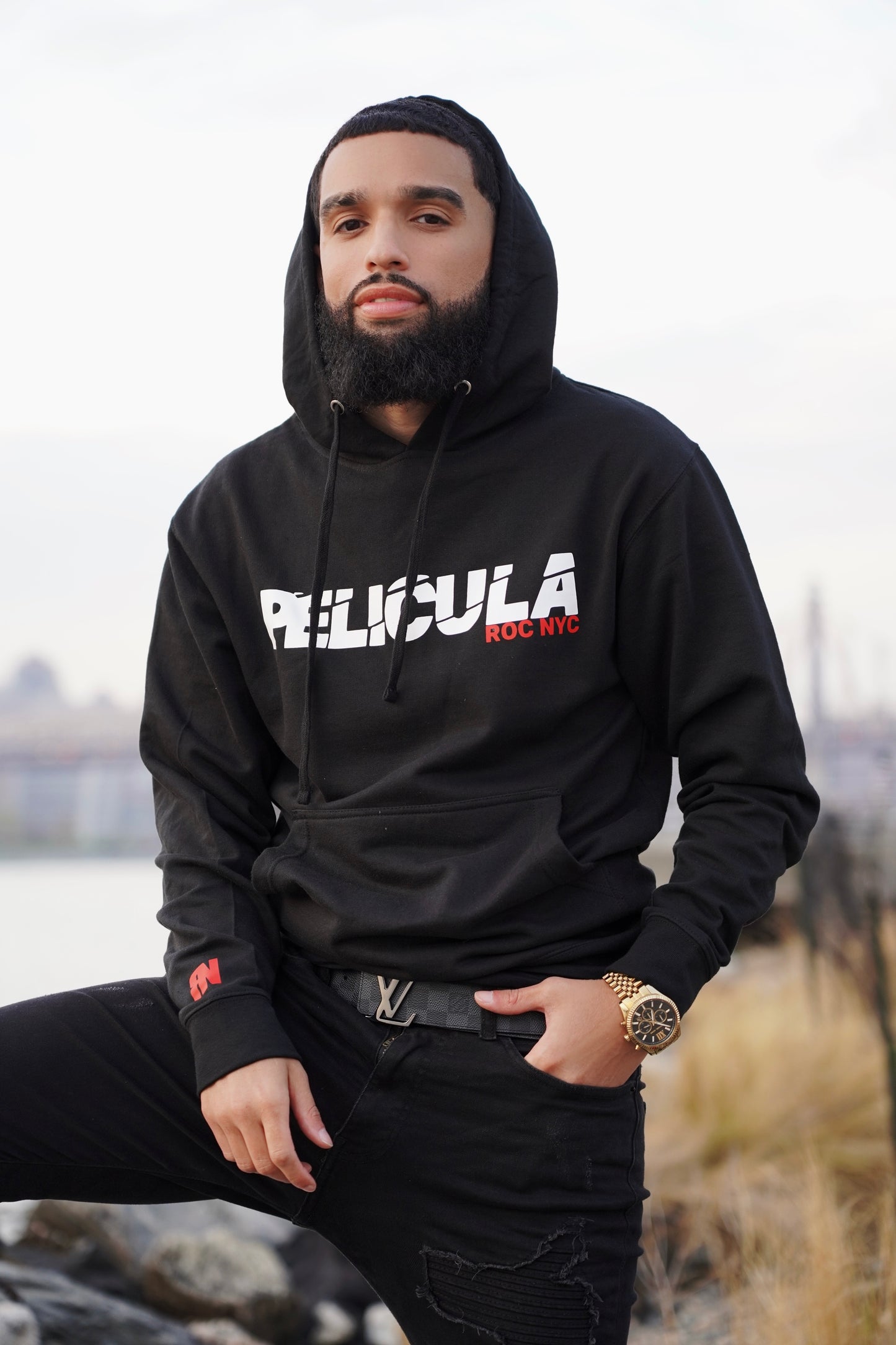 Black White & Ferrari Red Hoodie