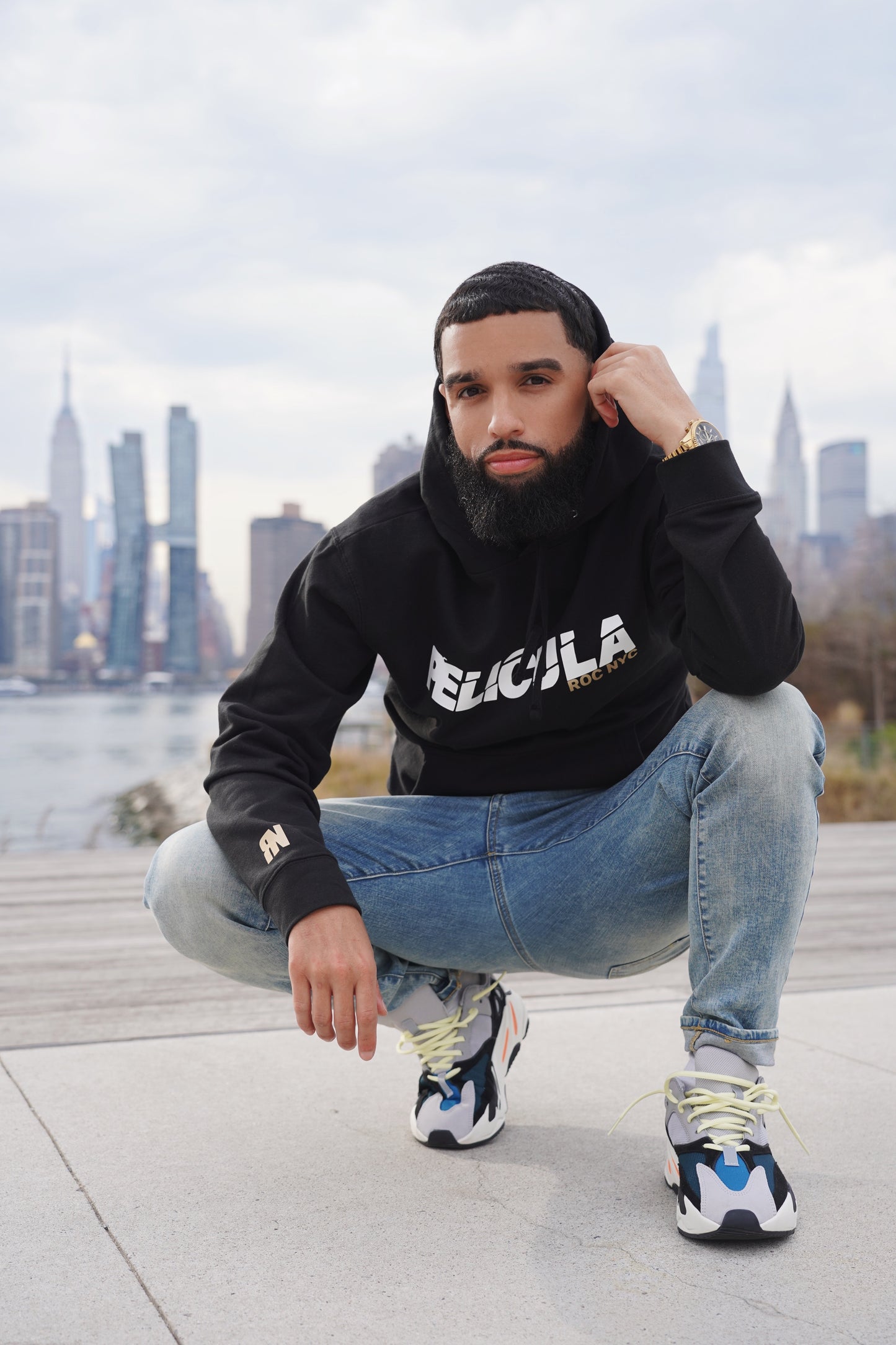 Black White & Gold Hoodie