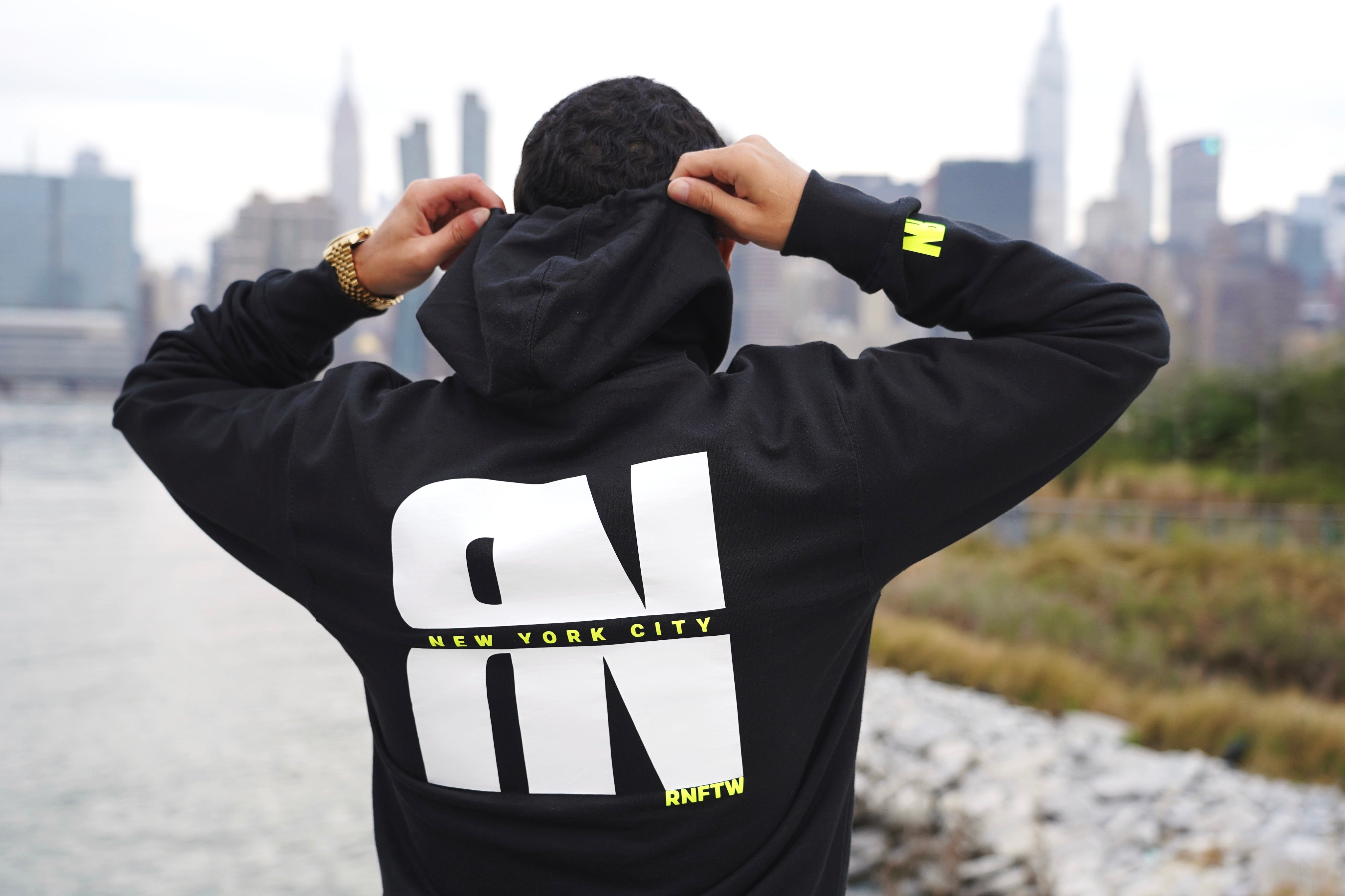 Black and hotsell neon hoodie